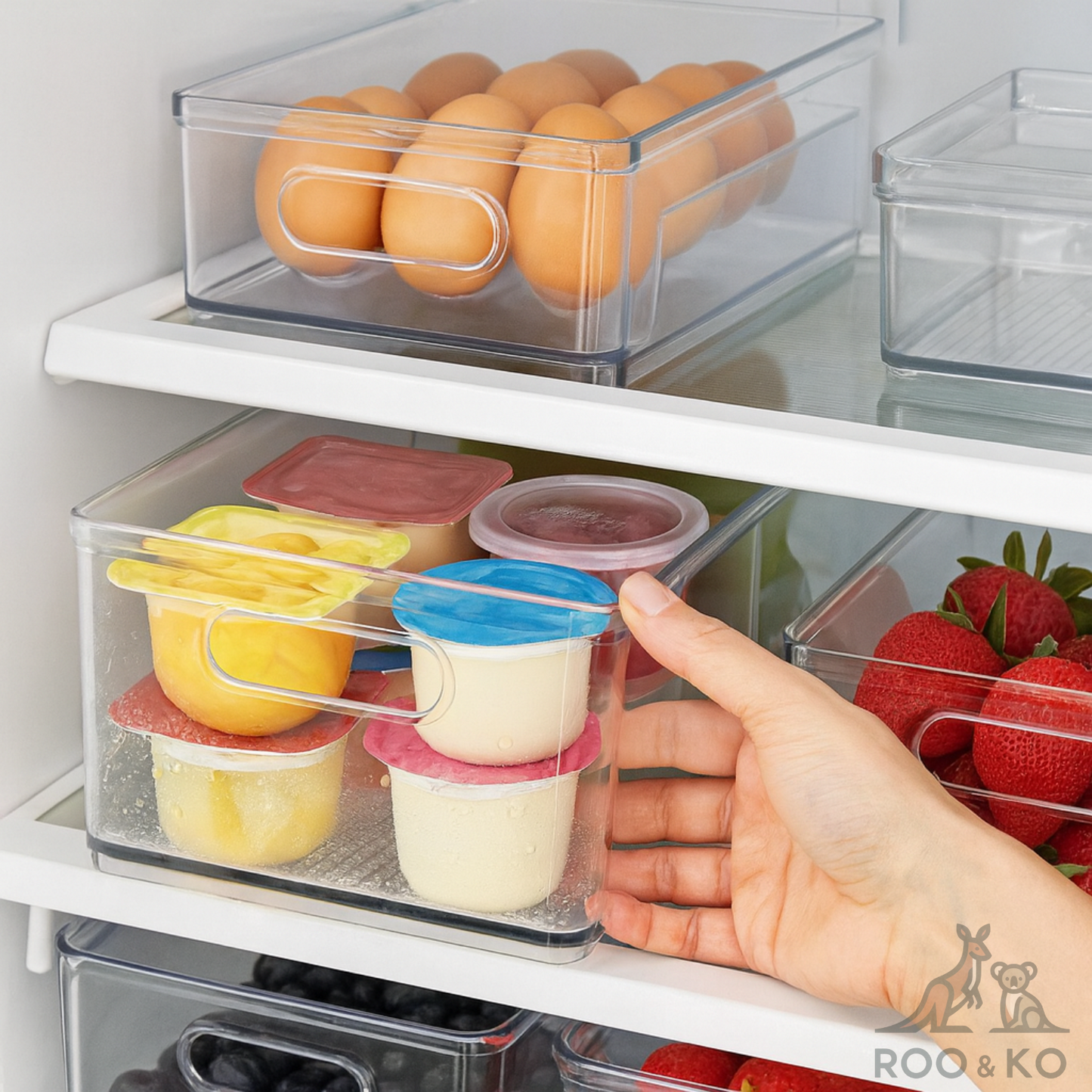 Fridge Drawer Organisers (Stackable Set)